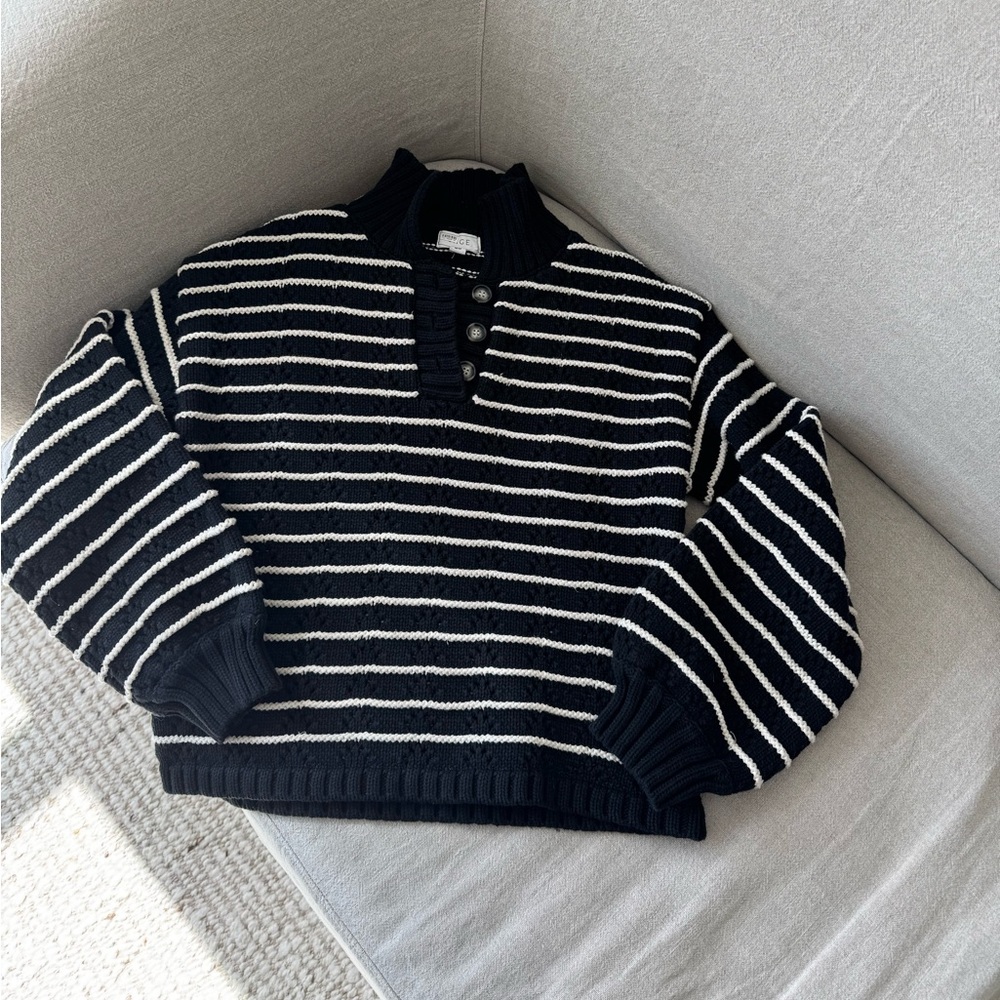 Sage The Label Striped Button-Up Sweater | Anthropologie - Picture 2 of 4